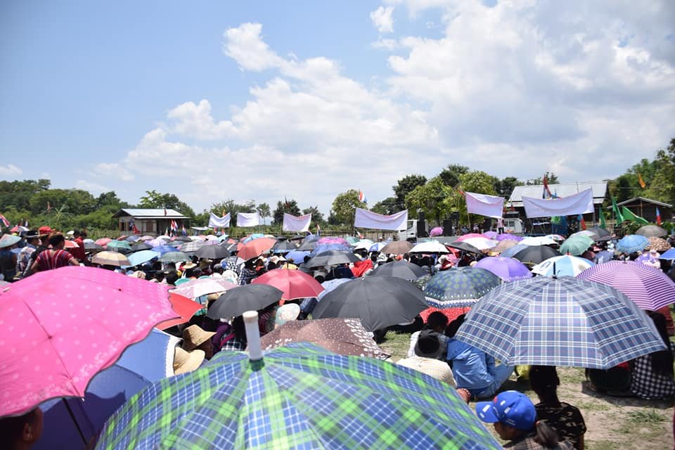 spring21MM's tweet photo. On May 16, thousands of people took part,in General, Strike against Military Dictatorship in #KoneThar village in #Demawso Township.Though Junta's suppressing our voices for Democracy every day, these brave civilians never give up on Democracy.
#May16Coup
#WhatsHappeningInMyanmar https://t.co/GQNpEqX9IU