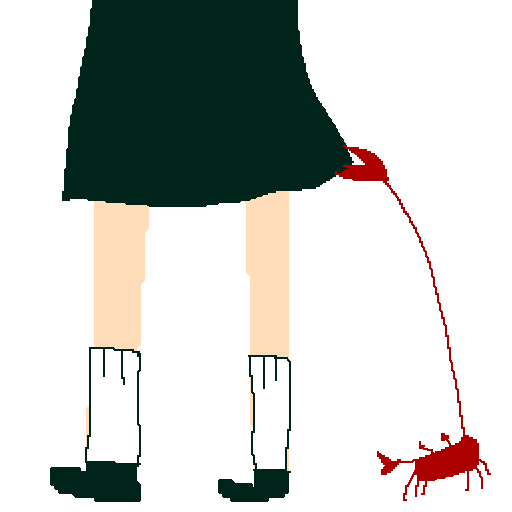 「あ、あああああああエッチなカニさんがスカートのなかをおおおおおおおお 」|_humiのイラスト
