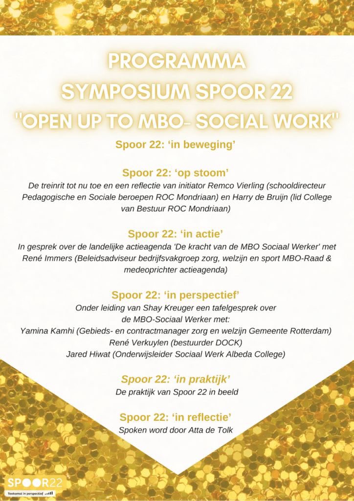 Spoor 22 host Spoor 22 symposium "Open up to MBO-Social Work”. Wilt u deelnemen?
linkedin.com/events/spoor22…