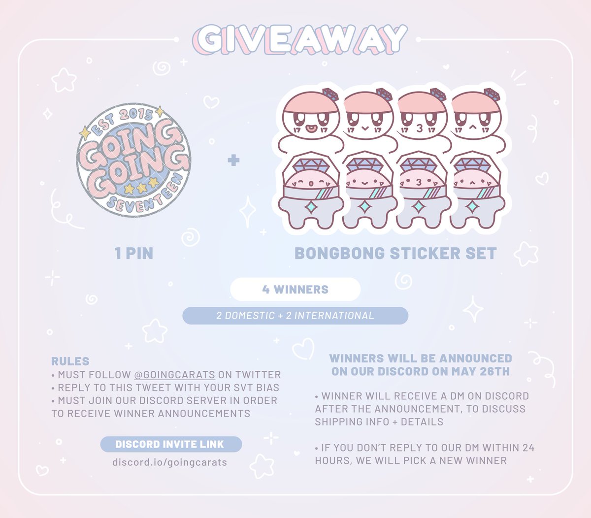 goingcarats's tweet photo. 【 SVT 6TH ANNIVERSARY GIVEAWAY 】 #SVTxGGC #세븐틴 #SEVENTEEN
✩ Help share by RTing!
✩ Rules &amp; info below: https://t.co/Gt8k0YL928