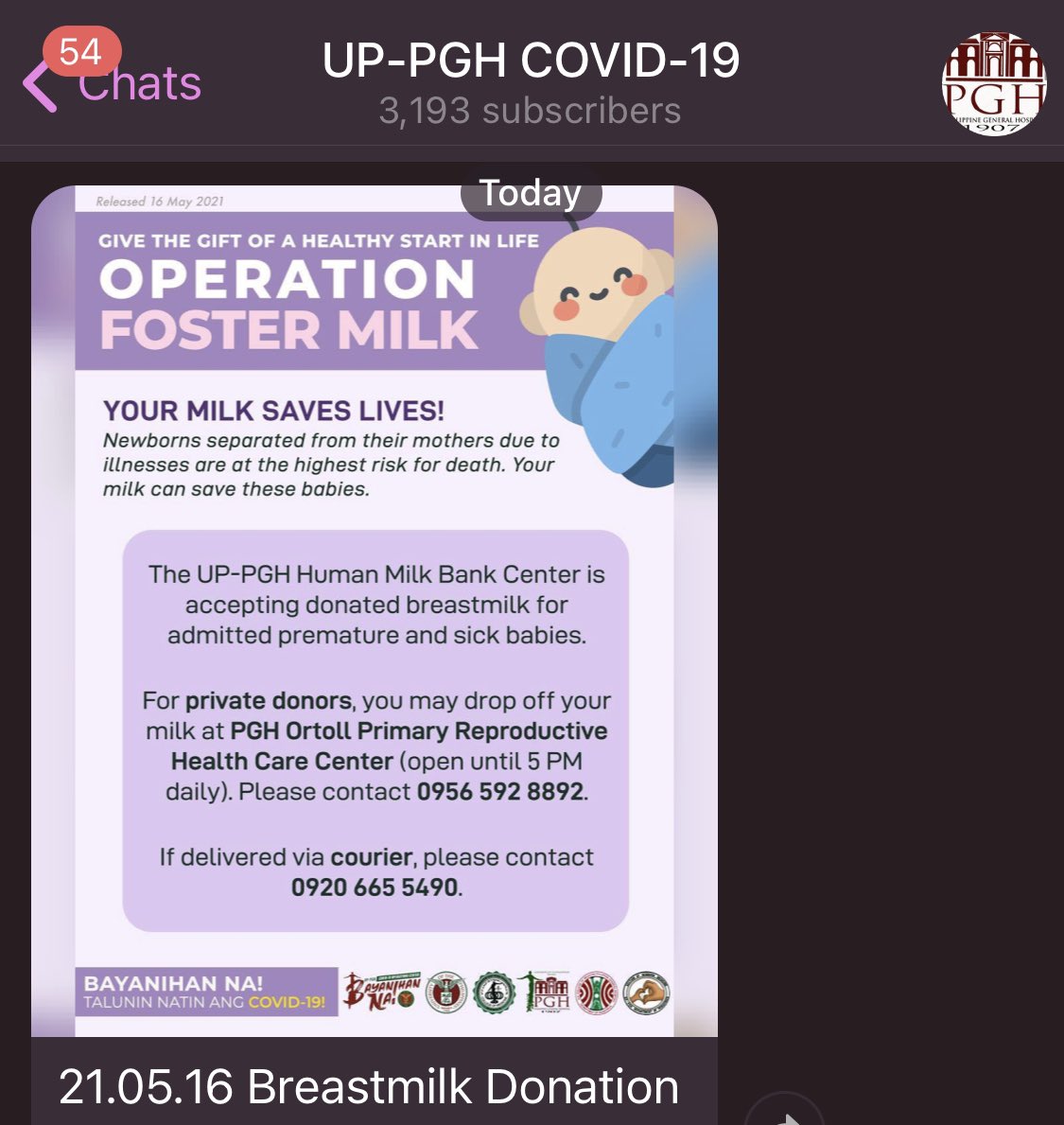 Dr. Geraldine Zamora on Twitter "For breastmilk donations to PGH Milk