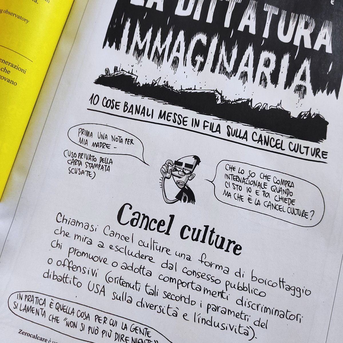 itcalcam's tweet photo. Questa settimana @zerocalcare spiega su @Internazionale un paio di cosette. Un'ottima occasione per non perderlo
#zerocalcare #fumetti https://t.co/8vnG2J9CXq