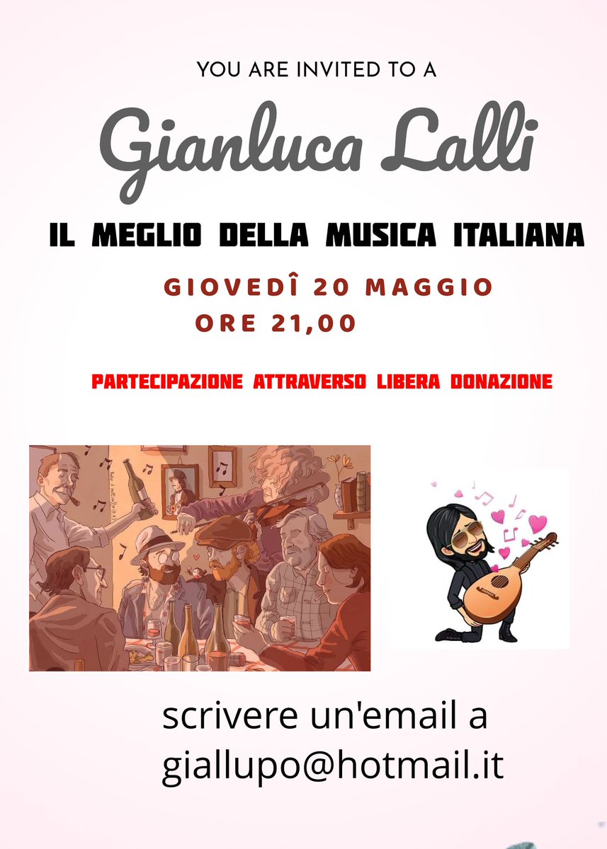 gianluca_lalli's tweet photo. A giovedî prenotati https://t.co/SLRQpX0Sto
