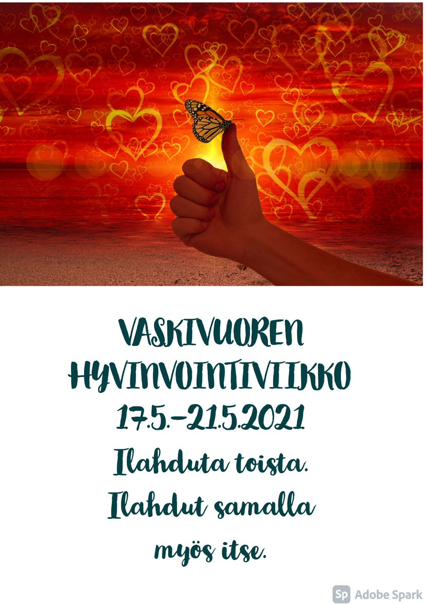 Huomisesta alkaen vietämme hyvinvointiviikkoa!