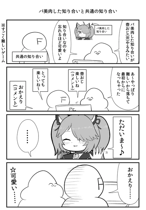 バ美肉した知り合いと共通の知り合いの話 