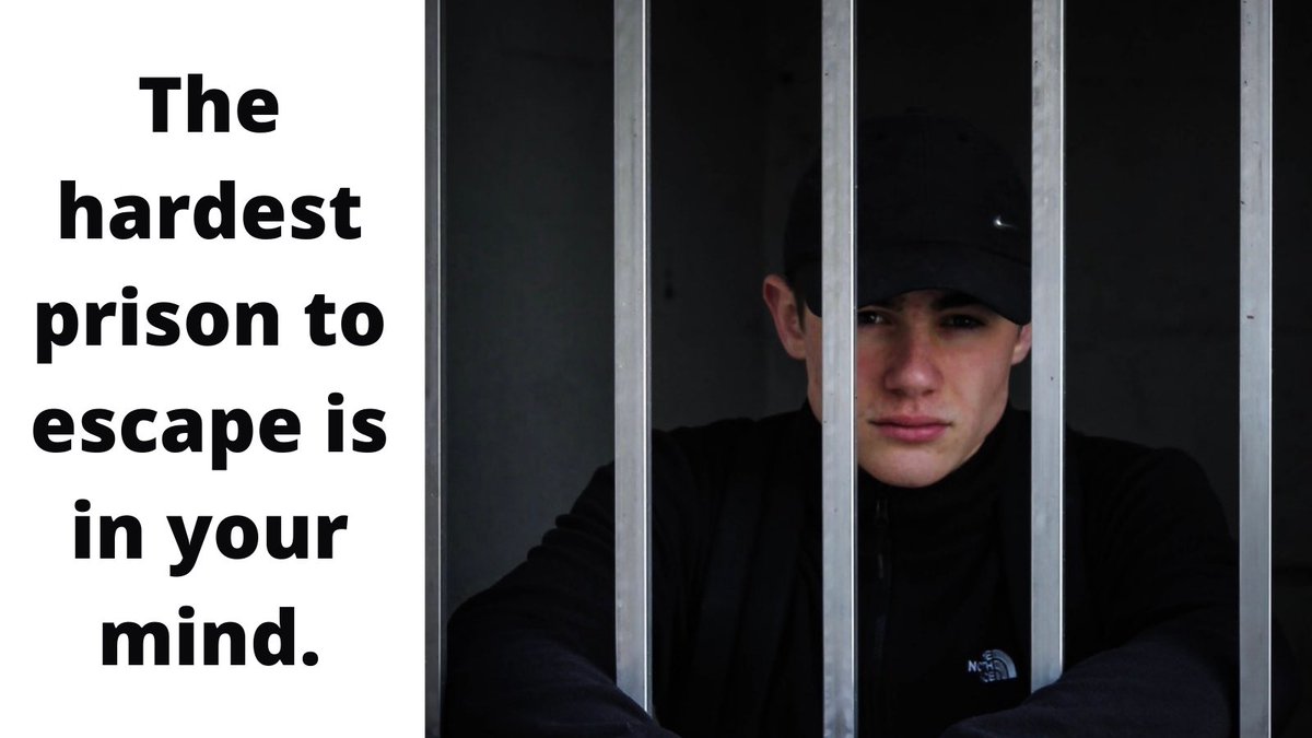 AngeliqueBuist's tweet image. The hardest prison to escape is in your mind.

#prison #mindset #quote #quoteoftheday #MotivationalQuotes #InspirationalQuotes #quotes #lifequotes #Quote