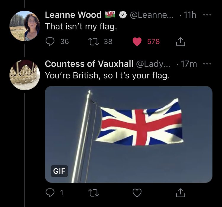 TropicalWales's tweet photo. Unionists are thick on the whole aren’t they?  

That isn’t the Union flag. https://t.co/Sbe5Cb6WWO