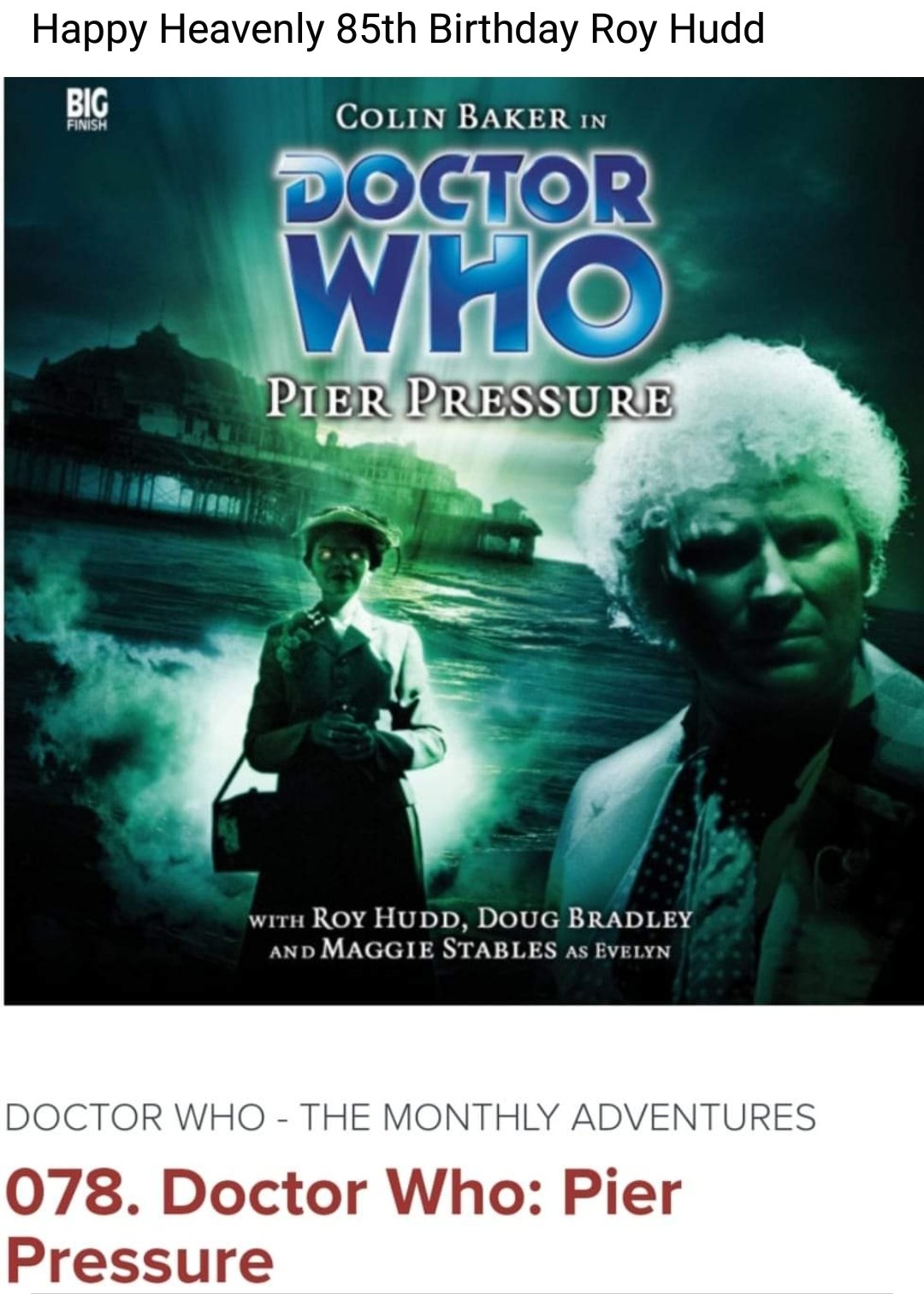 Happy Heavenly 85th Birthday Roy Hudd   