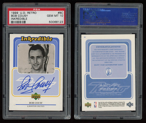 1999 UD Retro Inkredible #BC Bob Cousy PSA 10 - https://t.co/GXhwjJMI0J https://t.co/b81ljmWcOF