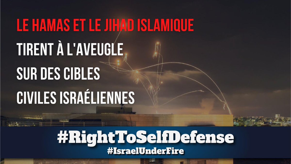 3000 missiles ont été tirés depuis Gaza par les terroristes du Hamas et du Jihad islamique. 
Israël a le droit de se défendre #RightToSelfDefense #IsraelUnderFire
