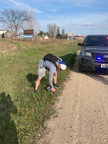 MSPEighthDist's tweet photo. Troopers Stinson and Hauff just completed the 24 hour Law Enforcement Torch Run for Special Olympics. They also placed a flag every mile to honor a fallen MSP trooper. They ran from Gladstone to Harvey. Thank you to all that donated to this event. https://t.co/cUYQJbbFDw