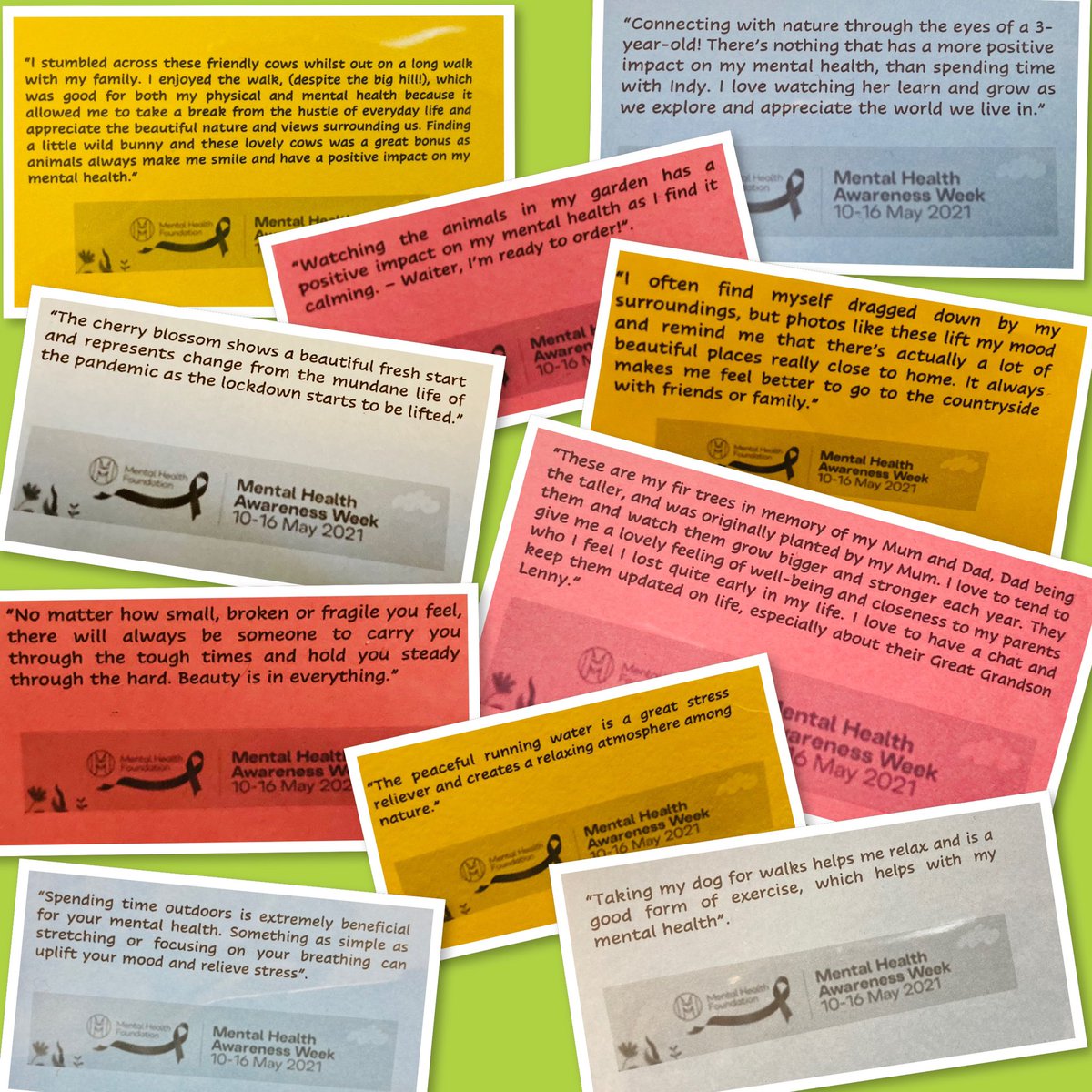 It’s been rewarding to see how many colleagues at Bentley Heath have taken part in our photo competition to support #MHAW21 💚 It’s been a week of positive conversations and a greater understanding - something we can all benefit from 🤗 <a href="/FionaRo44784977/">Fiona Robertson</a> @grahamwren2 <a href="/ClaireKoziol/">Claire Koziol</a>