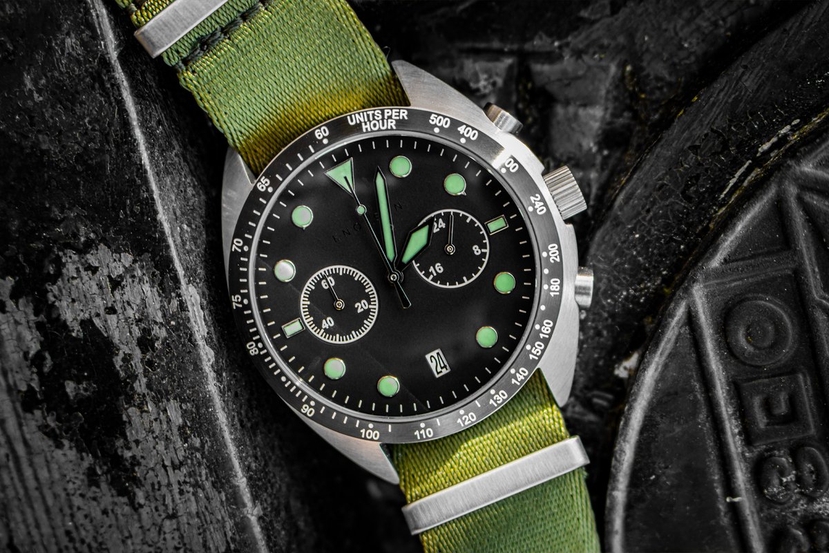 Out here in the fields... the Drive E04/A Duty is ready. With high-strength spring release pins, a green seatbelt style strap &amp; a long-lasting quartz movement completed by an old-school mechanical stopwatch, someday could just be today... what are you waiting for?