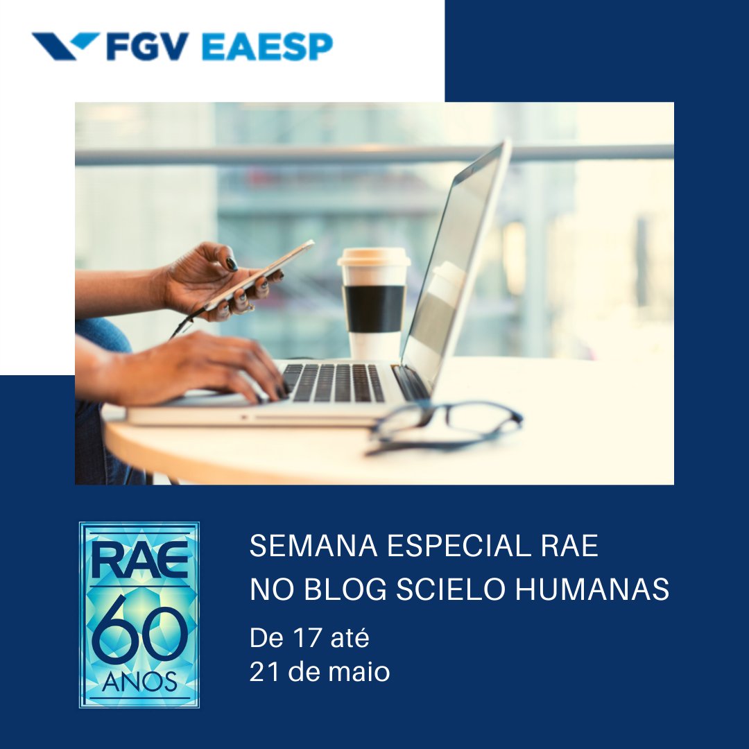 FGV_EAESP's tweet photo. RAE completa 60 anos e participa da Semana Especial no blog SciELO em Perspectiva|Humanas de 17 até 21 de maio. Programe-se e acompanhe em https://t.co/9vNn2yf5dI
#SERAE #RAE #RAE60anos #FGVEAESP https://t.co/N3zfi8A9FA