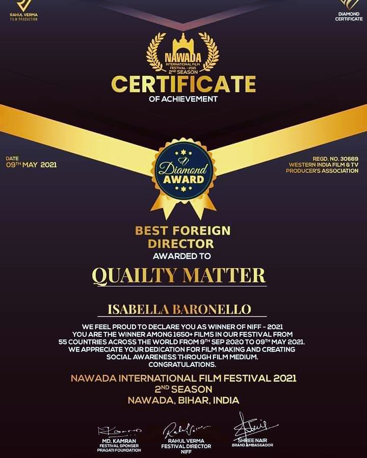 CollabScot20's tweet photo. We are absolutely delighted for fellow collaborator, @SeeMoredrama, who has won Best Director for her short film 'Quality Matter', at the Nawada International Film Festival! 

Chosen among 1650+ films, this is a fantastic achievement! We can't wait to see this award winning film. https://t.co/hRzVQQrIVL