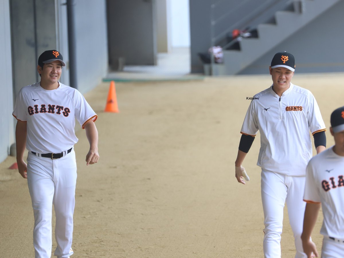 Kazumi 21 5 16 ジャイアンツ球場 思いがけず豪華リハビリ組に遭遇 ふたりとも笑顔でよかった 坂本勇人 菅野智之
