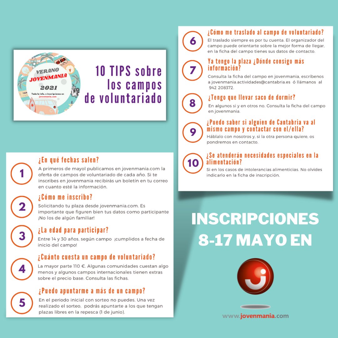 ⌛Este lunes ¡Último Día! para solicitar plaza en los Campos de #Voluntariado #veranoJovenmania
Y vive una de las 69 experiencias diferentes por toda España : Arqueología, Rehabilitación, Medio Ambiente, Culturales ...
👁 bit.ly/veranojovenman…