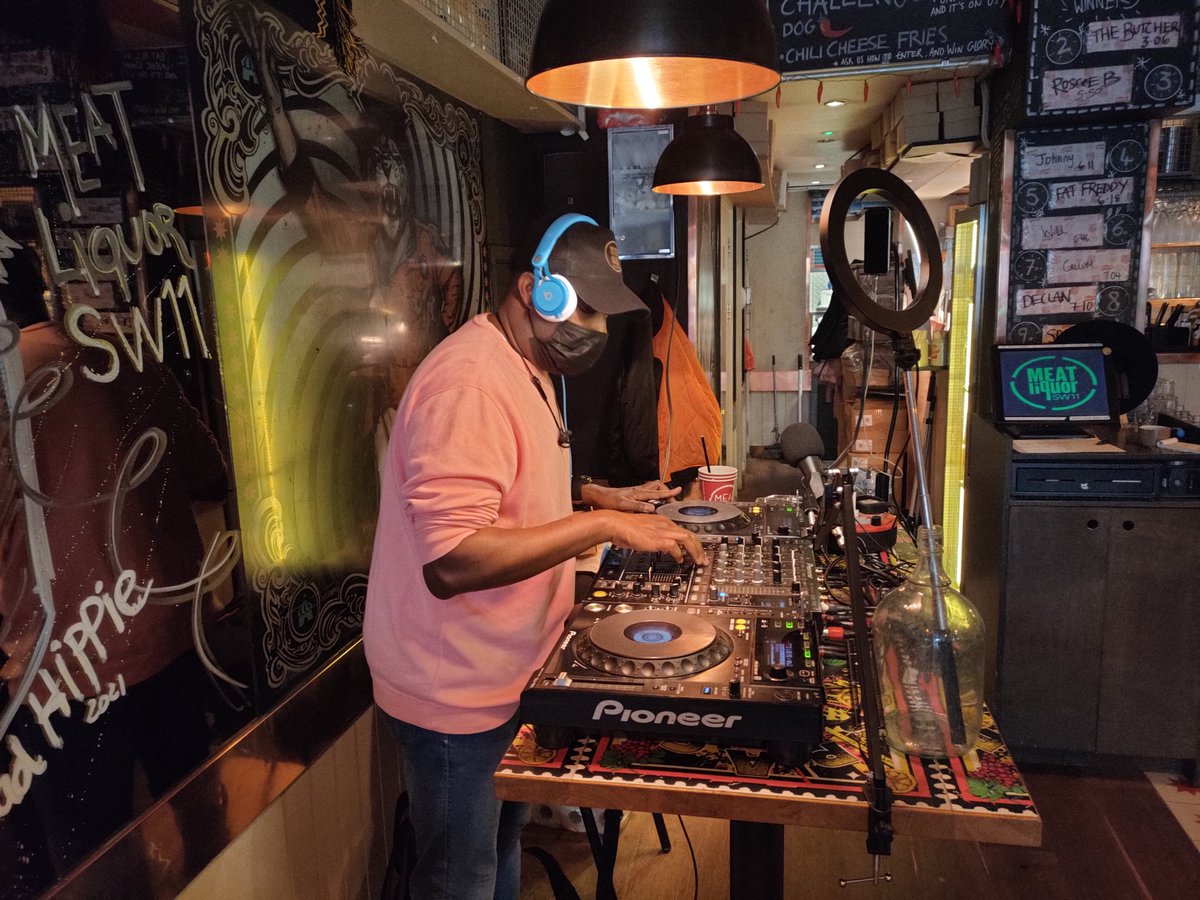 Great vibe yesterday <a href="/MEATliquorSW11/">MEATliquorSW11</a> the guys &amp; girls worked so hard through the rain, wind &amp; little sunshine. Was also great to be back behind the decks!