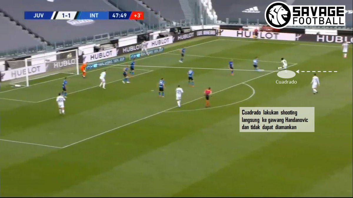 SavageFootballl's tweet photo. #SAGASF - Ronaldo berupa meraih keunggulan, ia berikan through pass pada Kulusevski. Kita bisa liat fokus pemain Inter tertuju pada Ronaldo & Kulusevski, sehingga Cuadrado free. Bola liar hasil block dari de Vrij mampu dimanfaatkan oleh Cuadrado.
Big thanks buat yg sudah retweet https://t.co/oAcaQU7hsW