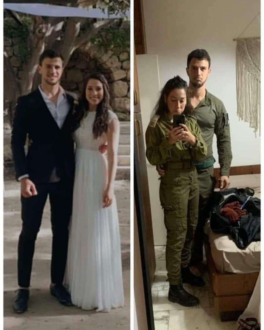 InbarCohen13's tweet image. This couple got married a few days ago and now, instead of going somewhere else for their honeymoon, they put on their combat uniforms and go to defend their country - Israel.

When you get the call to defend Israel - you leave everything and GO.