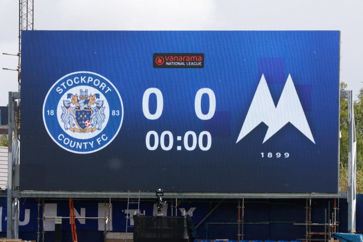 Making its debut this afternoon... 😍

Introducing our new state of the art scoreboard, which will feature action replays and many more exciting new features once fans return to Edgeley Park next week!