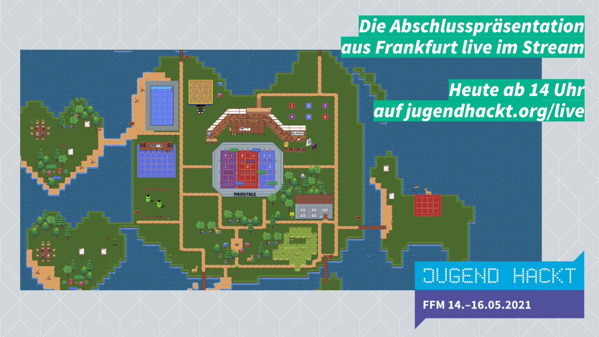Seid ihr gleich live dabei? Um 14 Uhr streamen wir die Abschlusspräsentation von @Jugendhacktffm mit fünf spannenden Projekten, die dieses Wochenende entstanden sind: jugendhackt.org/live/
#jugendhackt #jhffm21
