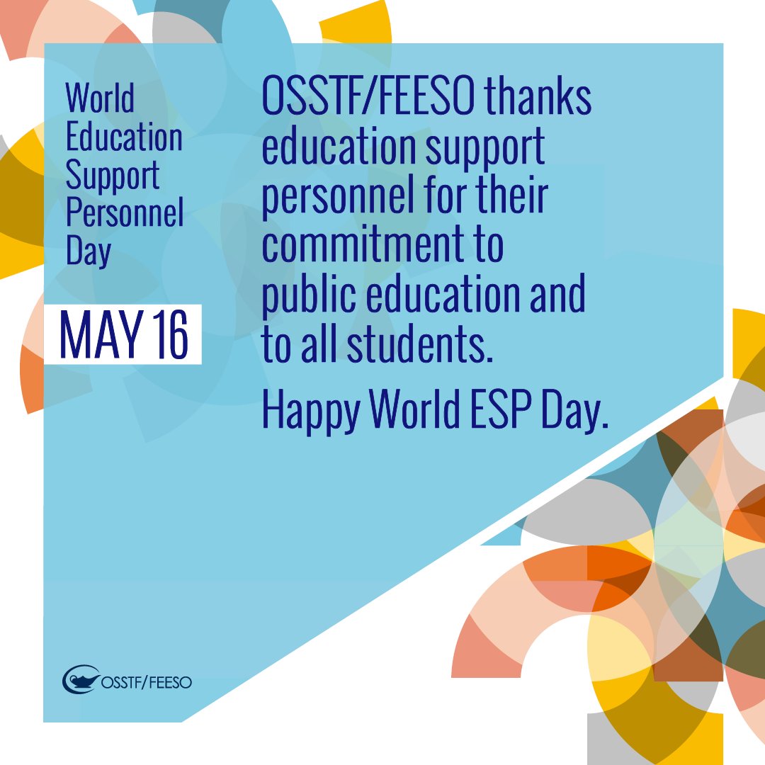 ColinMatthew14's tweet photo. It takes a team to educate a student.

Thanks for all you do today and everyday!

#onted #osstf #worldespday https://t.co/jNQrzf50xC