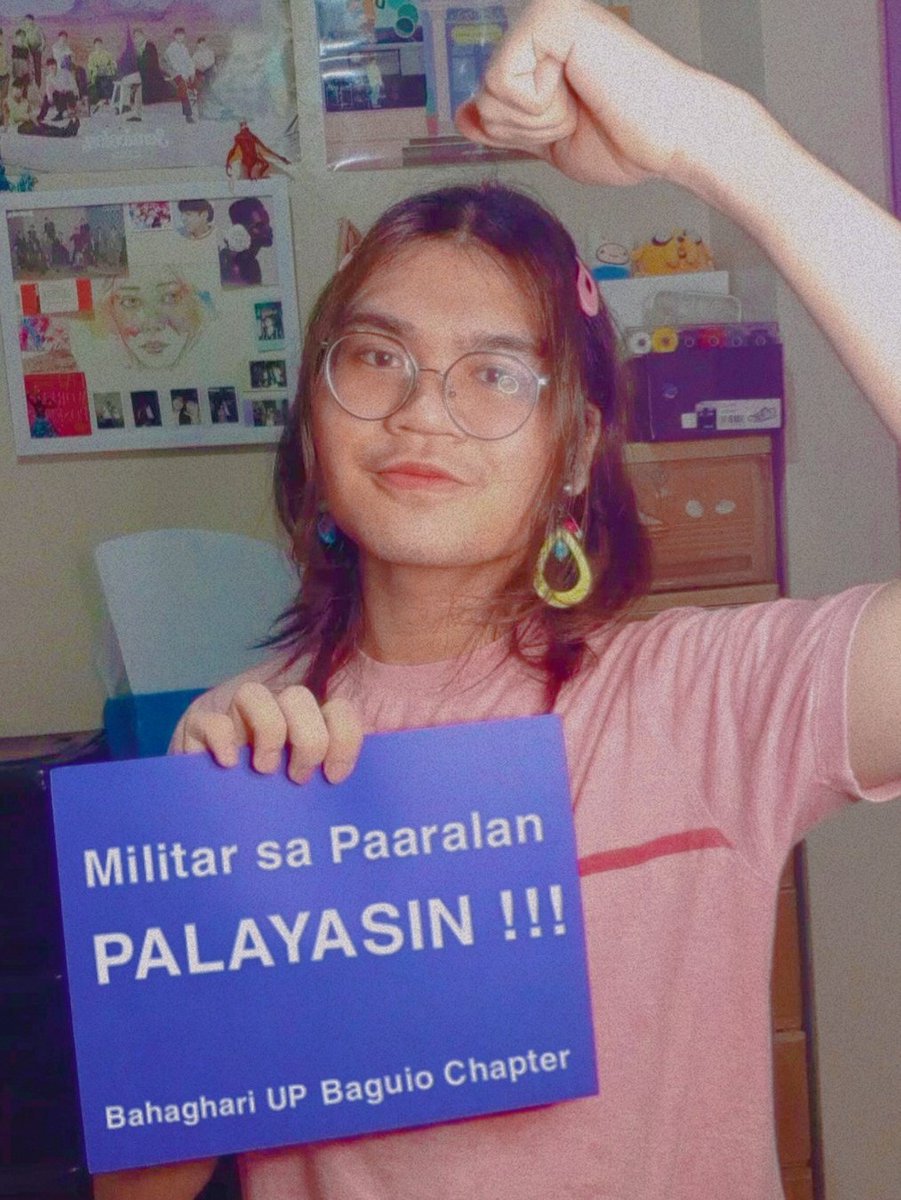 I, Ron of @BahaghariUPB @acsupb, call for the institutionalization of the UP-DND Accord in tomorrow’s CHTE Hearing. 

In the midst of worsening attacks, we assert that UP is a zone of peace and the military has no place in the university!
#UpholdUPDNDAccord
#DefendAcademicFreedom
