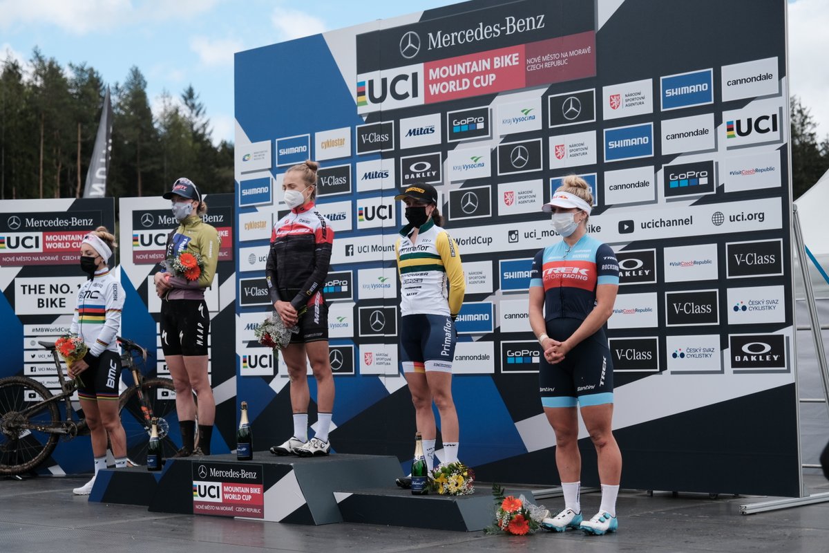 🇨🇿 #MBWorldCup Primer podio de la temporada en Copa del Mundo para Primaflor-Mondraker-XSauce. 

🥉 <a href="/bec_mcconnell/">Bec McConnell</a> vuelve a llevar al conjunto español hasta puestos de honor en la mejor competición del MTB.

📸 Jordi P. Donat
