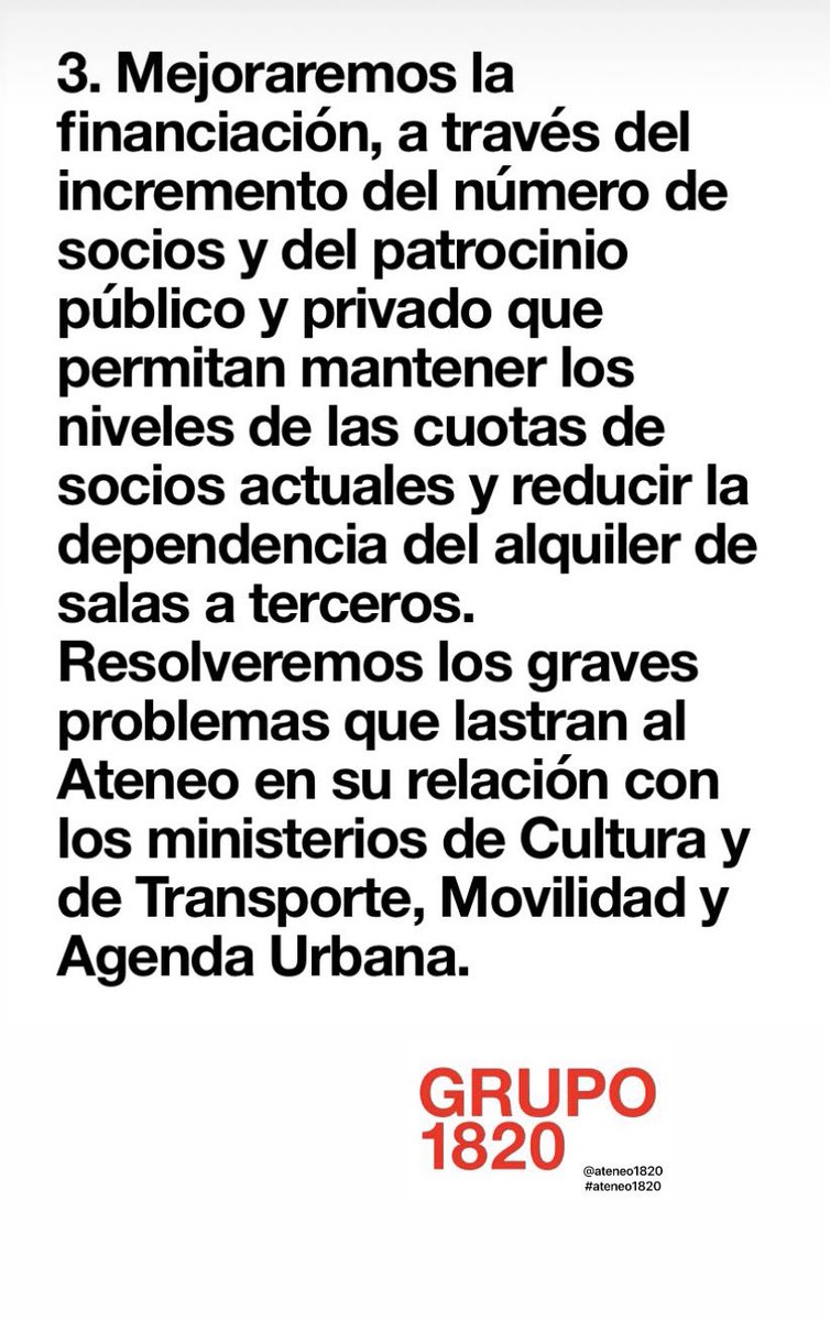 Nuestras propuestas #ateneo1820 #grupo1820 #encenderlaluz