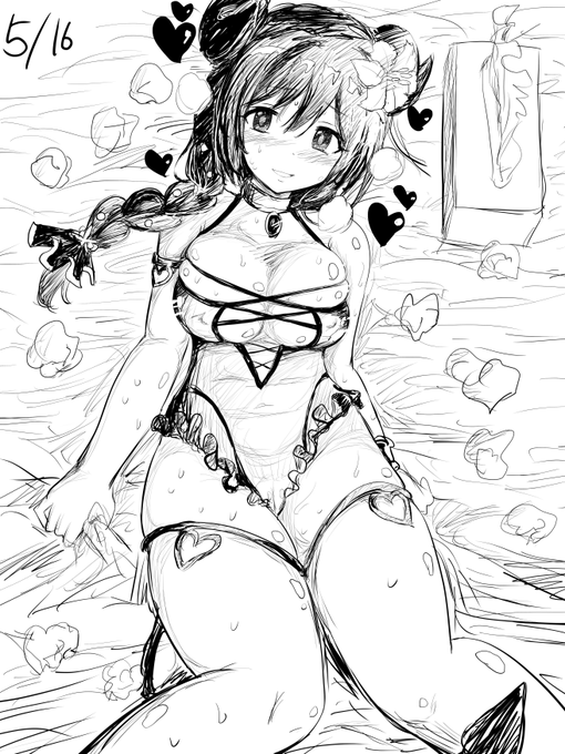 プリコネ 水着イオ かきました 