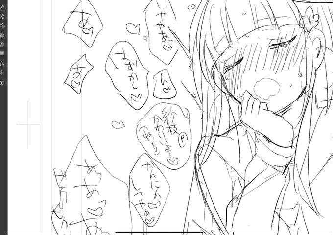 Skebのラフをやっています 