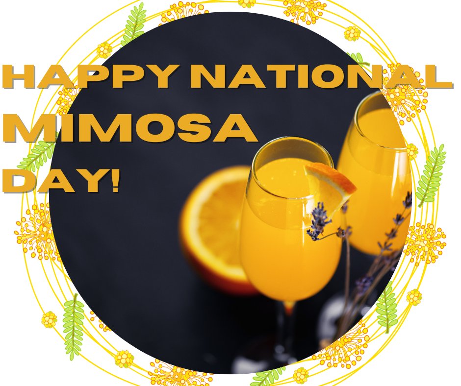 Happy Mimosa Day to our family members. Stop them from getting busy with other work. Make them a sip of mimosa, add some external flavors to it. Say cheers to your champagne glasses and have a drink of it. 🥂