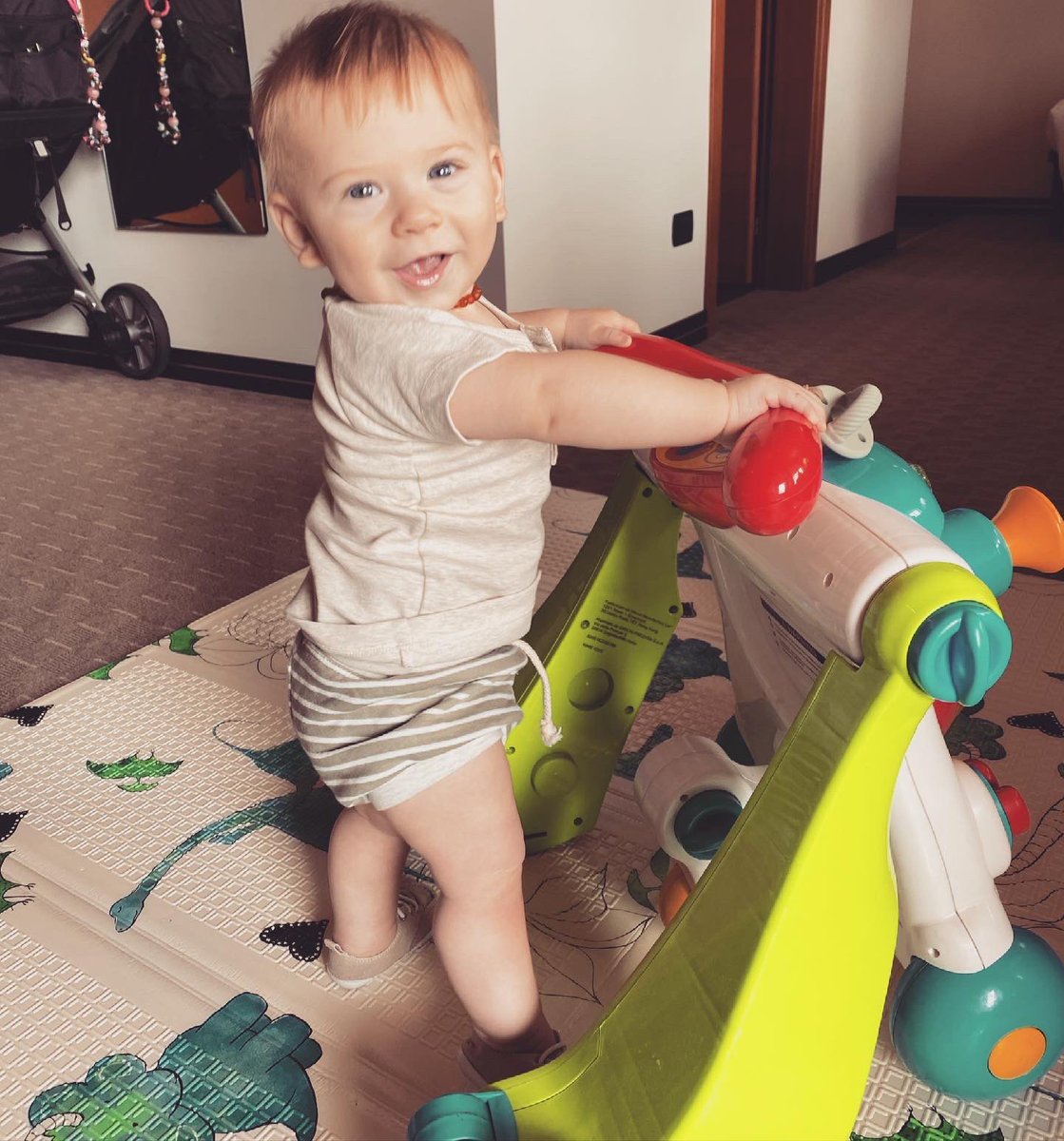 Just look at me go! I’m pulling up to things, crawling, and sitting all on my own! I’m into everything and keeping Mommy on her toes. Did I mention that Mommy loves every minute of it, and hopes it never stops? #saveollie