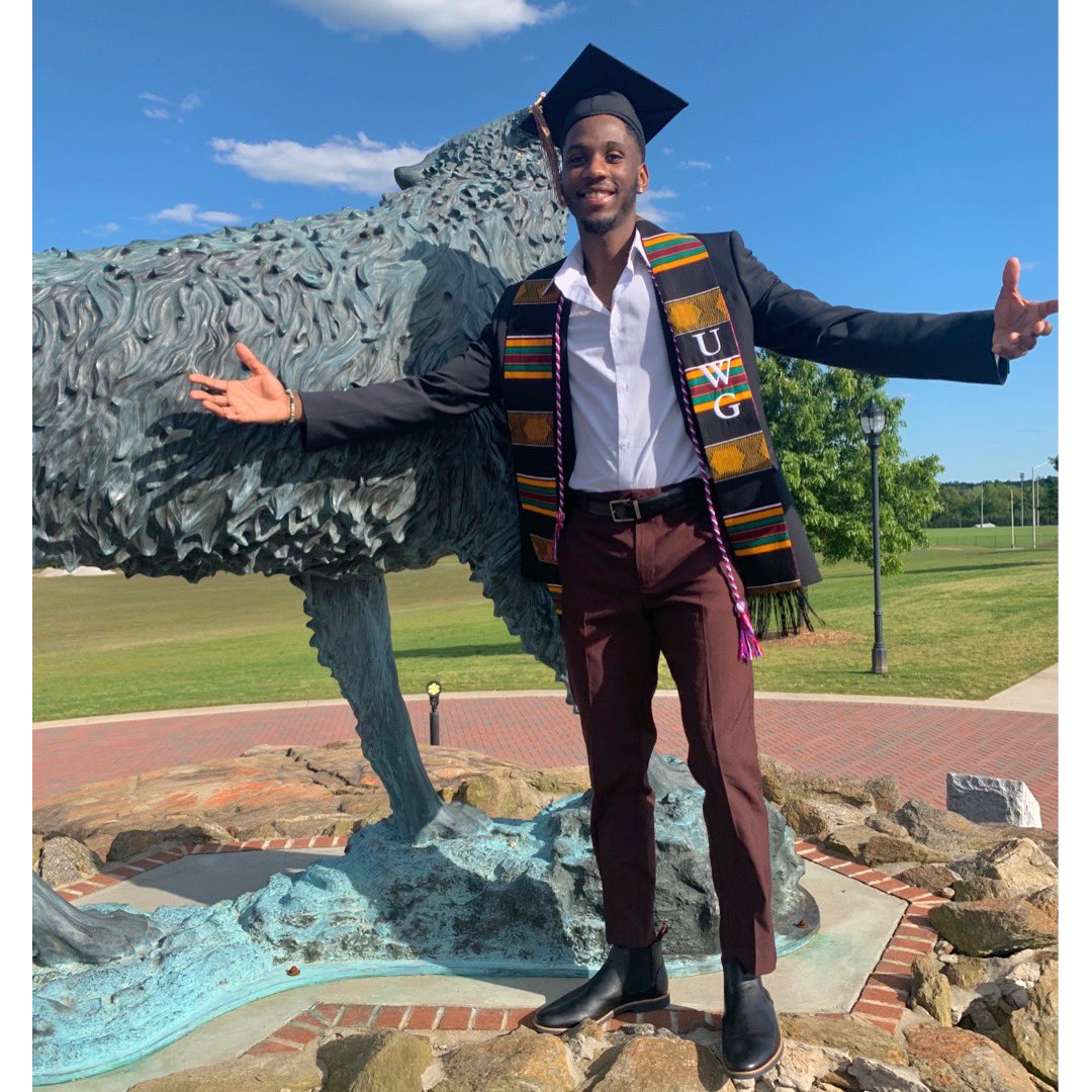 9bnels's tweet photo. “Told em it was my turn, I’m guessing that the times here” 

B.B.A. in Finance 📈

From VA ➡️ 2 yrs College ball at UMO ➡️ 2 yrs at West Georgia, it’s been a ride. 

My story only gets better from here because I know the author ✍🏽

#GradSzn #UWG #2021grad
#blackgrads @lilbaby4PF https://t.co/5UP6JySYJ5