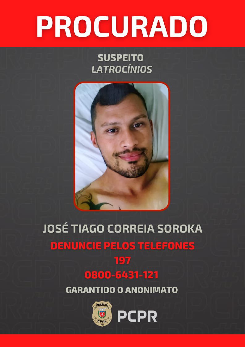 ATENÇÃO: a Polícia Civil do Paraná acaba de divulgar a foto do suspeito de latrocínio contra 3 jovens gays (2 de Curitiba e 1 de SC). Ajudem a divulgar, gente!
