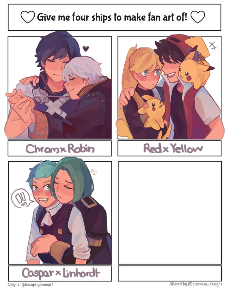 Managed to draw some ships requested in between working on zine pieces :D
#FireEmblemAwakening #FireEmblemThreeHouses #Pokemonspecial https://t.co/a6pcctE55o 