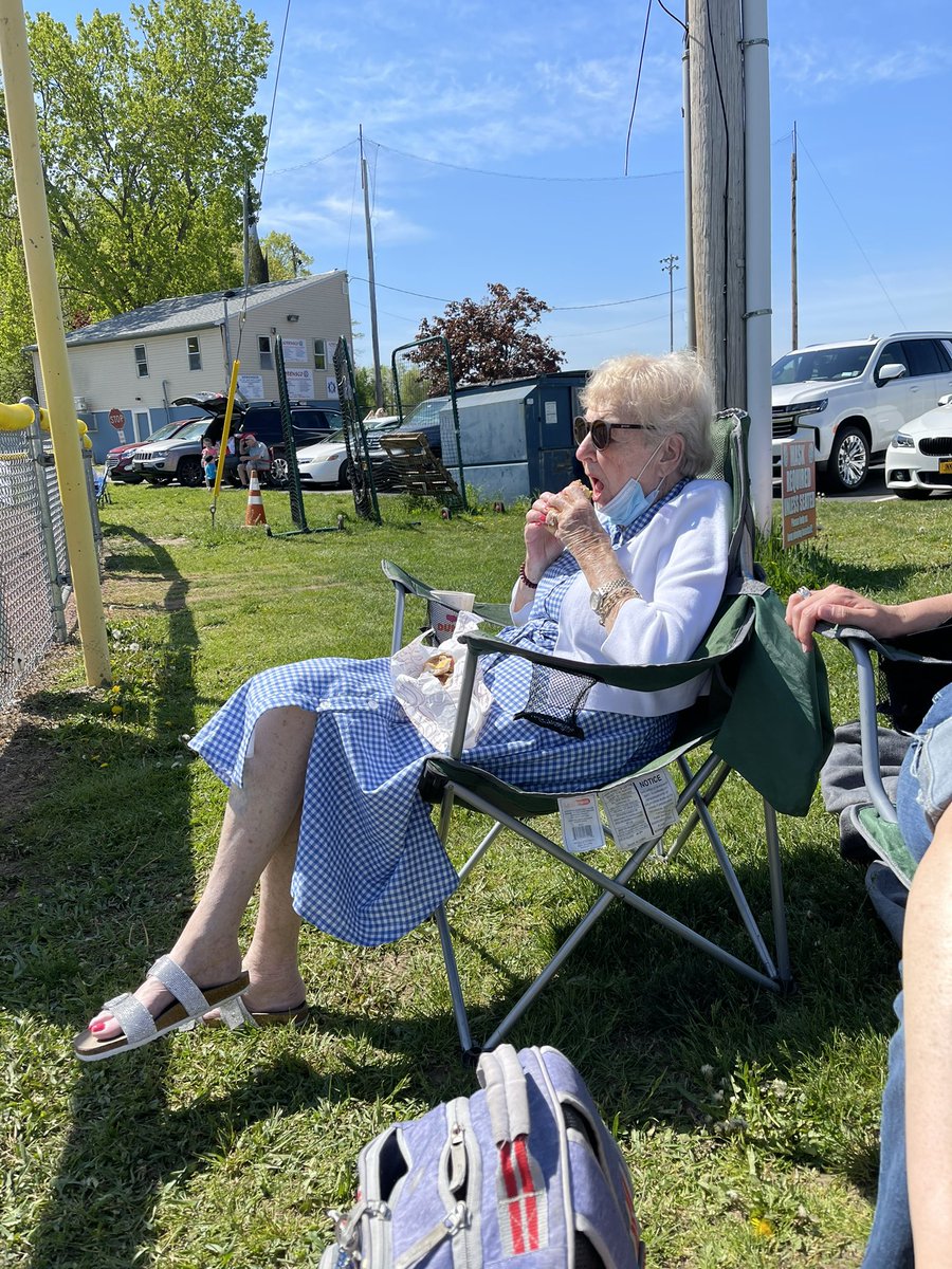 AmaLovesLeopard's tweet photo. History being made, Amish. I’m at #5’s #2’s Little League game. I could never find this place myself. Anyway. I’m having what they call a “Breakfast. Sandwich.” Never had one. Never. It’s traditional b’fast meats, eggs and cheeses on a hard roll! It’s Huuuuge!!! https://t.co/ttT6eXNkLP