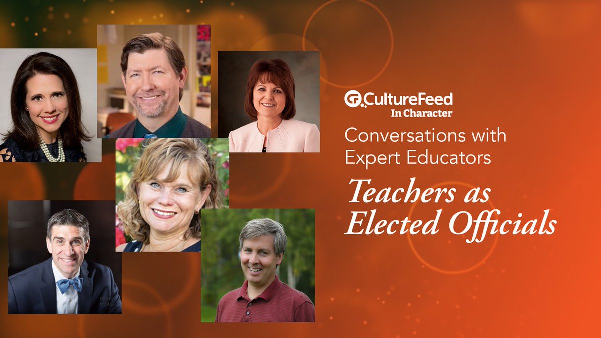 Revisiting the awesome conversations <a href="/_culturefeed/">CultureFeed</a>'s #InCharacter program held with great educators, Teachers as Elected Officials - watch: youtu.be/DhSNy1SLIBk <a href="/HollyBoffy/">Holly Boffy</a> <a href="/JeffreyAHinton/">Dr. Jeffrey A Hinton</a> @SharonGF_NBCT @ChristinePMarsh <a href="/PoulosChris/">Christopher Poulos</a> <a href="/AKBobWilliams/">Bob Williams</a> <a href="/NNSTOY/">NNSTOY</a> <a href="/NBPTS/">National Board</a> <a href="/gerard_924/">Gerard Robinson</a>
