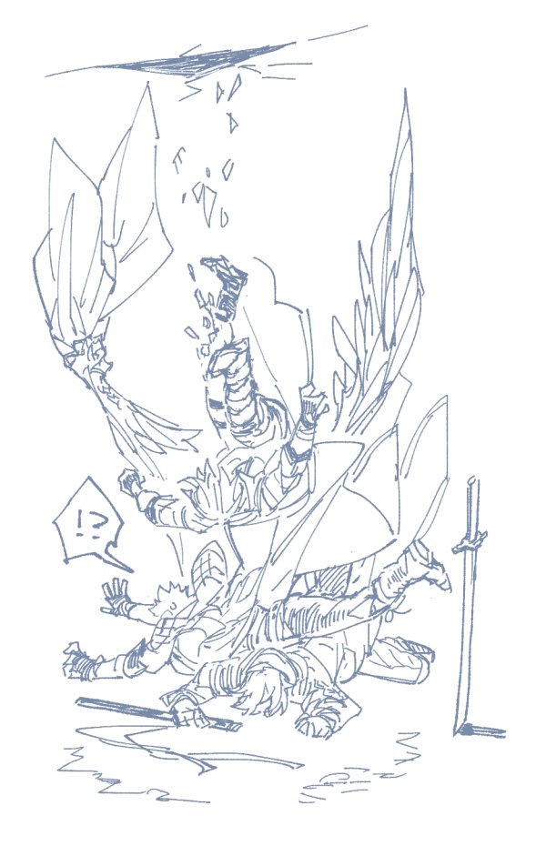 以前描いてたダンテと黒騎士のネタのオチ。 