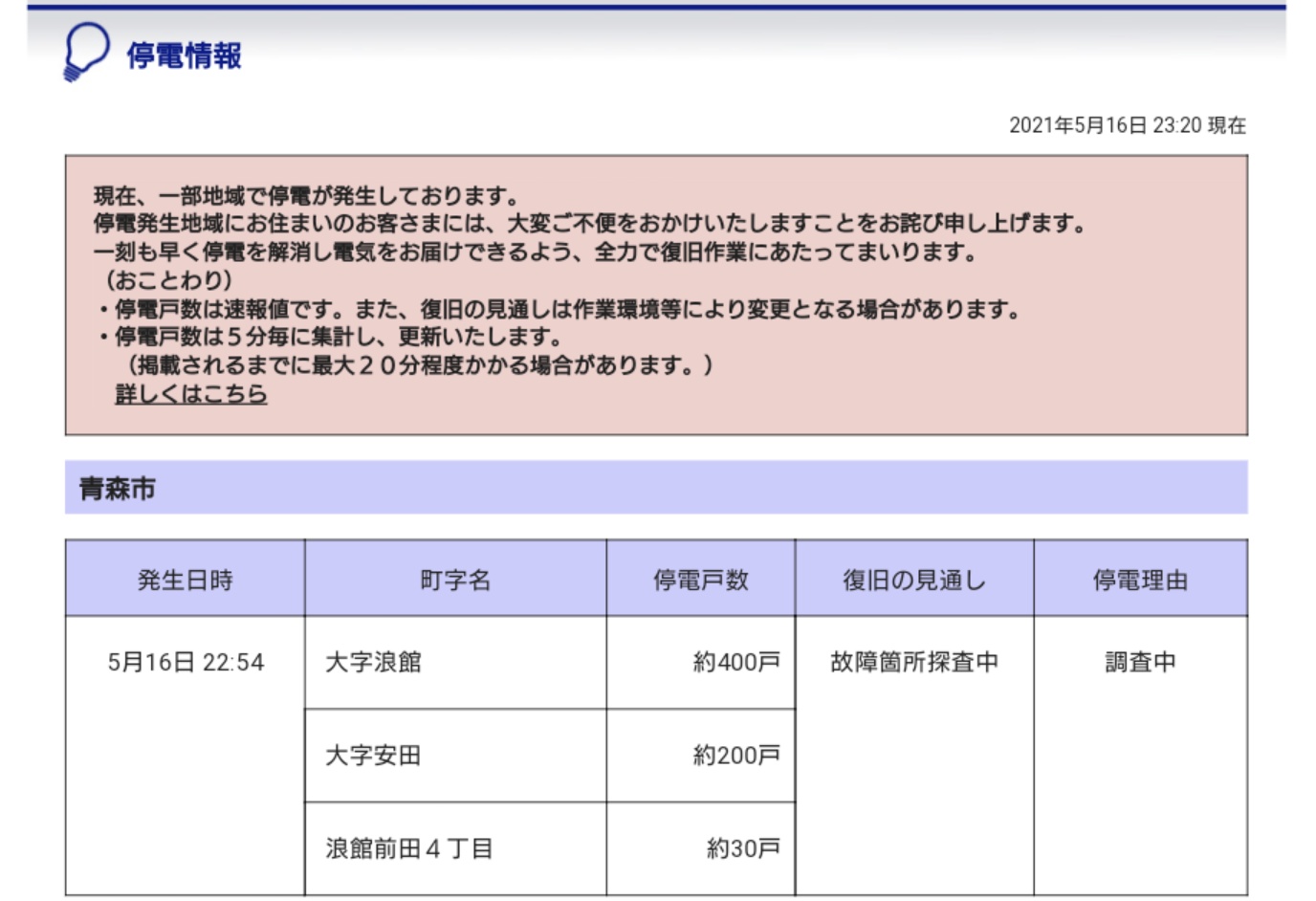 画像 青森市のピンポイントで停電みたいですねお気をつけて T Co Jjsebeboh0 T Co Rtstc9ufjn まとめダネ