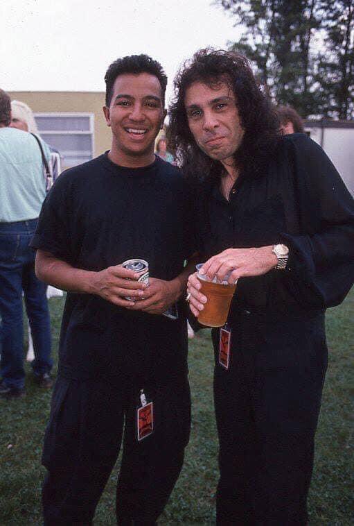 Ronnie James Dio 1942- 2010 
RIP....my brother my friend. ❤
I post this photo every year. 
Killer day at Monsters of Rock Festival ⭐️⭐️⭐️⭐️⭐️ #BlackSabbath #Rainbow #Dio  #heavenandhell #MonstersofRock
Memories that live in our hearts forever.
