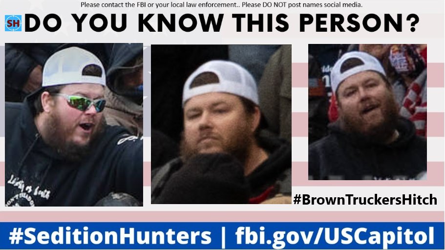 Please share across all platforms. Do you Know this person?? Please contact the FBI with MPD Slide 119 do not post names on social media #BrownTruckersHitch #DCRiots #CapitolRiots