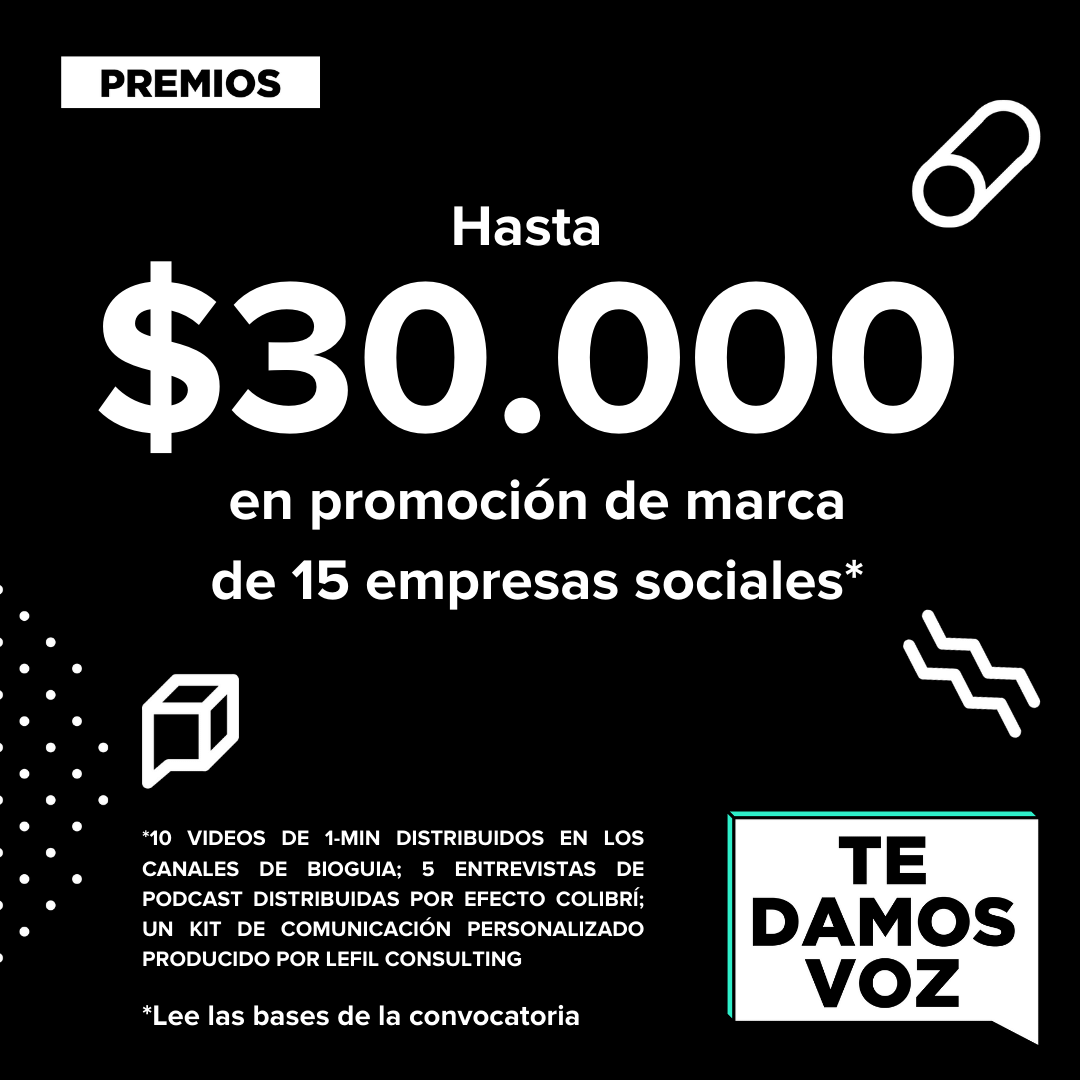 VC4A_Latam's tweet photo. ¡Último día! Buscamos 15 empresas sociales que están transformando la vida de cientos de personas a través de sus productos y servicios. El premio equivale a $30.000 en promoción por los canales de @somosbioguia @ColibriEfecto y @ES2_Latam 

¡Aplica hoy! https://t.co/CO1om2Vni8 https://t.co/aVZQ1JoRwV