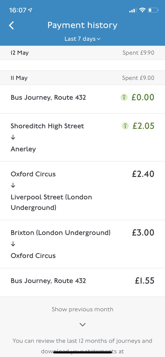 emsieangus's tweet image. Hey @TfL, last week I travelled zone 1 - 3 for two days.
Your website states the daily cap is £8.70 but the first day £9 was deducted from my account and the second day £9.90 was deducted.
Am I missing something?