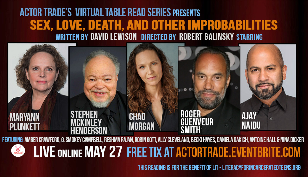 Eight of my short one-acts being performed 5/27/21 at 6:30 pm Pacific - amazing cast and director and all to benefit <a href="/LIT4Teens/">Incarcerated Teens</a>: davidlewison.com/sex-love-death…