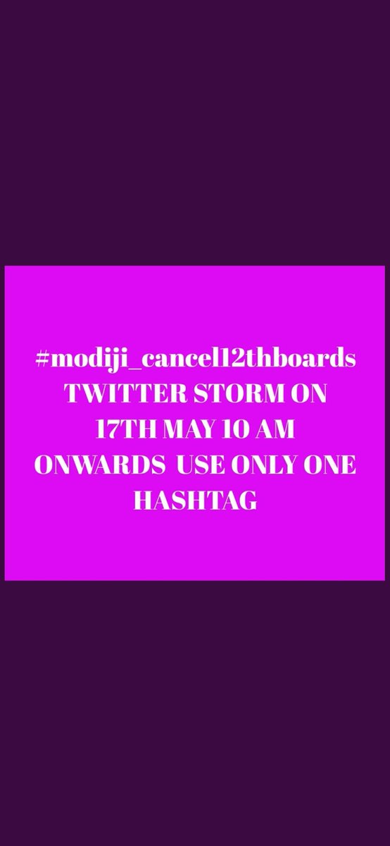Guys be ready by tomorrow also. As tomorrow their will be a virtual meeting of @DrRPNishank  with all state education secretaries. 
      #twiterstorm  tomorrow
#modiji_cancel12thboards 
@VyasNarendar  @atcghaziabad  share 🙏 #cancelclass12thboardexams2021 pic.x.com/unpybglpyh