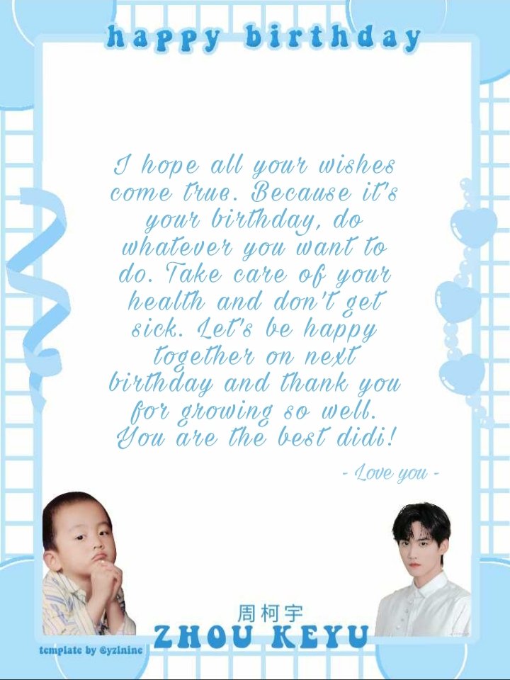 hanikyzy's tweet photo. 祝你生日快乐周柯宇 🥳🎉🎂
愿你梦想成真 🙏
愿你今天心中满有欢欣,全年喜乐!!!!
#LetterForKeyu
#周柯宇0517生日快乐 #VisualKingZhouKeyuDay https://t.co/1pqcAzLeGu
