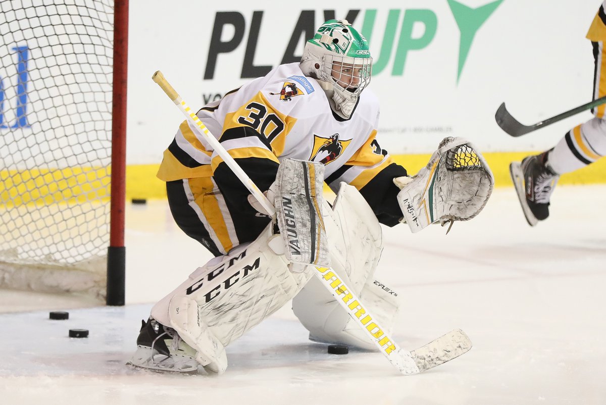 x - Wilkes-Barre/Scranton Penguins (@wbspenguins) on Twitter photo At 18 years, 8 months, 7 days - or 6,824 days - <a href="/BrettBrochu/">Brett Brochu</a> will today become the youngest player ever to appear in a #WBSPens game, nudging out @kasperikapanen1 by eight days (18 years, 8 months, 15 days - 6,832 days).
#WilkesBarre
#Scranton
#AHL
#AmericanHockeyLeague At 18 years, 8 months, 7 days - or 6,824 days - <a href="/BrettBrochu/">Brett Brochu</a> will today become the youngest player ever to appear in a #WBSPens game, nudging out @kasperikapanen1 by eight days (18 years, 8 months, 15 days - 6,832 days).
#WilkesBarre
#Scranton
#AHL
#AmericanHockeyLeague
