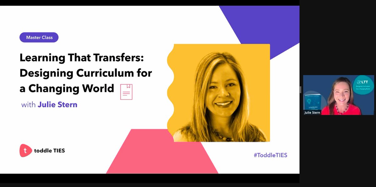 The last leg of #ToddleTIES, and <a href="/JulieHStern/">Julie Stern</a> is in the house! Grab a seat at your desk, or on your couch, and tune in. This is going to be all kinds of amazing! 
<a href="/toddle_edu/">Toddle</a>